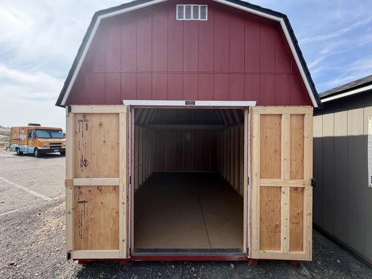 10x16 High Barn — with doors open