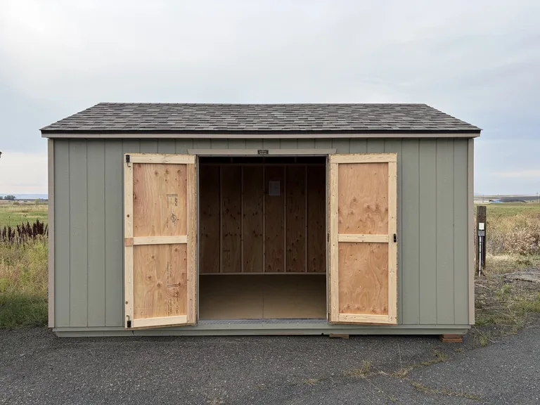 10x16 Utility Shed — with doors open