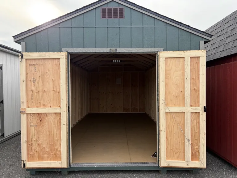 10x20 Utility Shed — with doors open