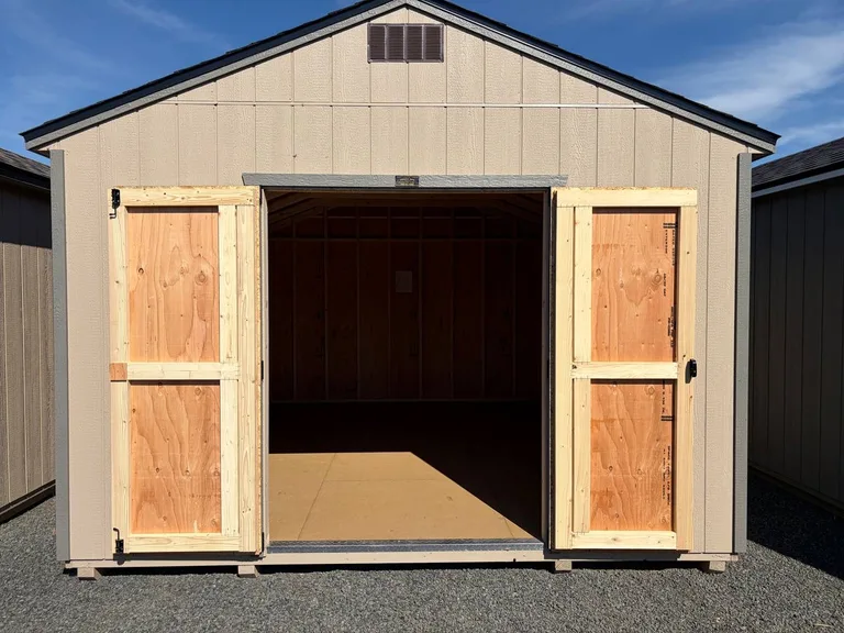 12x16 Utility Shed — with doors open