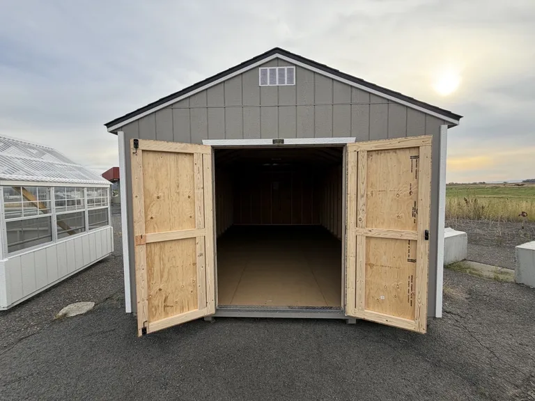 12x20 Utility Shed — with doors open