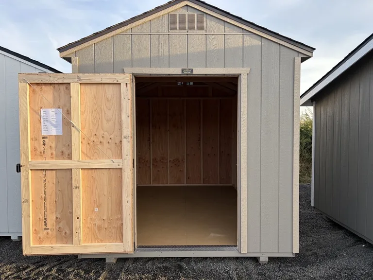 8x12 Utility Shed — with doors open