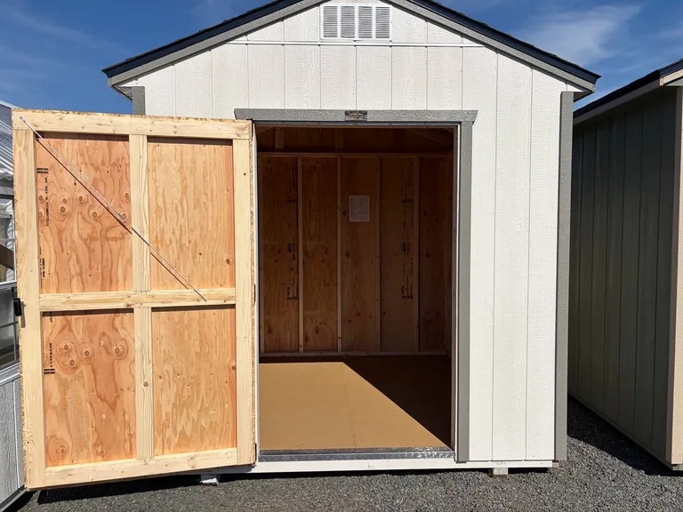 8x8 Utility Shed — with doors open