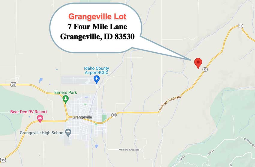 Grangeville Lot Location Map